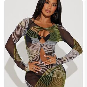 Mesh beach cover up